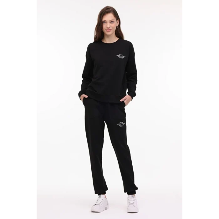 101783943 WL ANNA 22CT1170 4PR Siyah Kadın Eşofman Altı