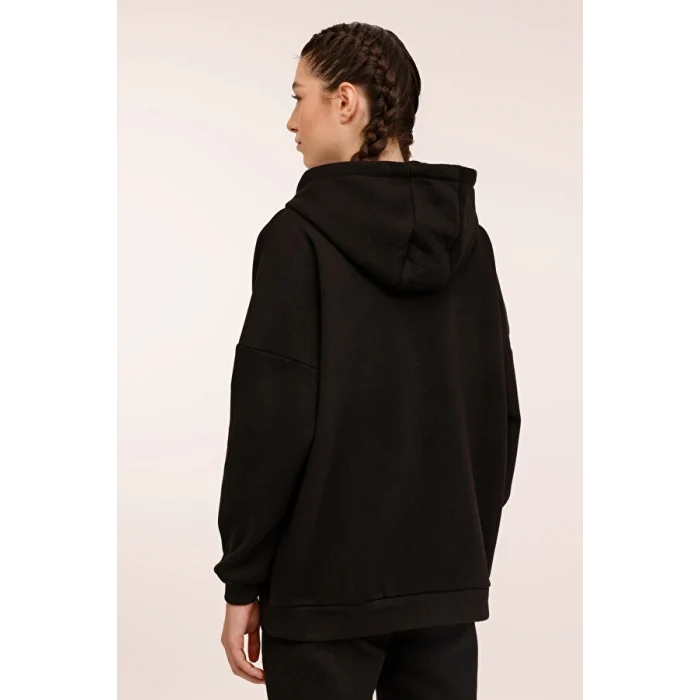 101783986 Lumberjack WB MARCIA 18SSB502 4PR Siyah Kadın Eşofman Üstü