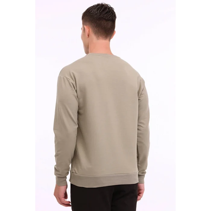 101813209 Lumberjack MB SN75 C NECK SW 4PR Haki Erkek Sweatshirt