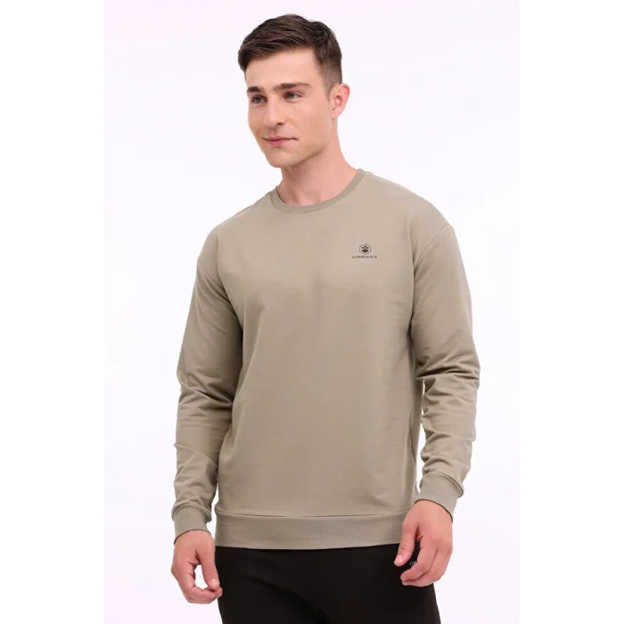 101813209 Lumberjack MB SN75 C NECK SW 4PR Haki Erkek Sweatshirt