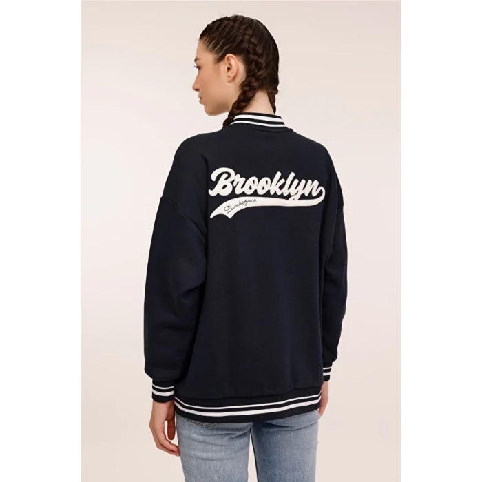 101875897 WL ESTY 18GF956 4PR Lacivert Kadın Eşofman Üstü