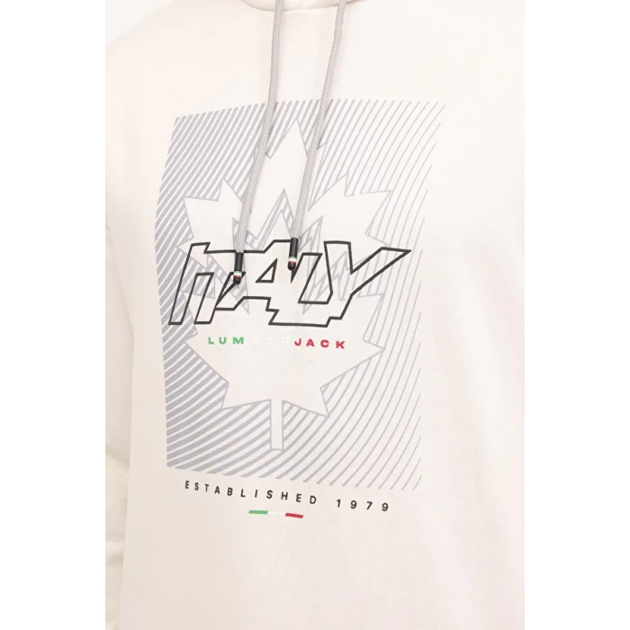 101890980 ML RENATO 17SD1047 4PR KIRIK BEYAZ Erkek Sweatshirt