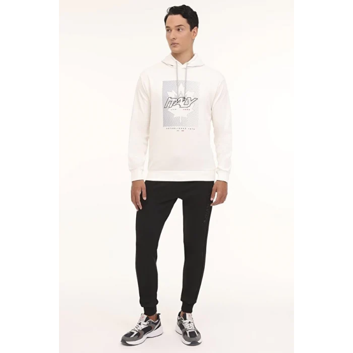 101890980 ML RENATO 17SD1047 4PR KIRIK BEYAZ Erkek Sweatshirt