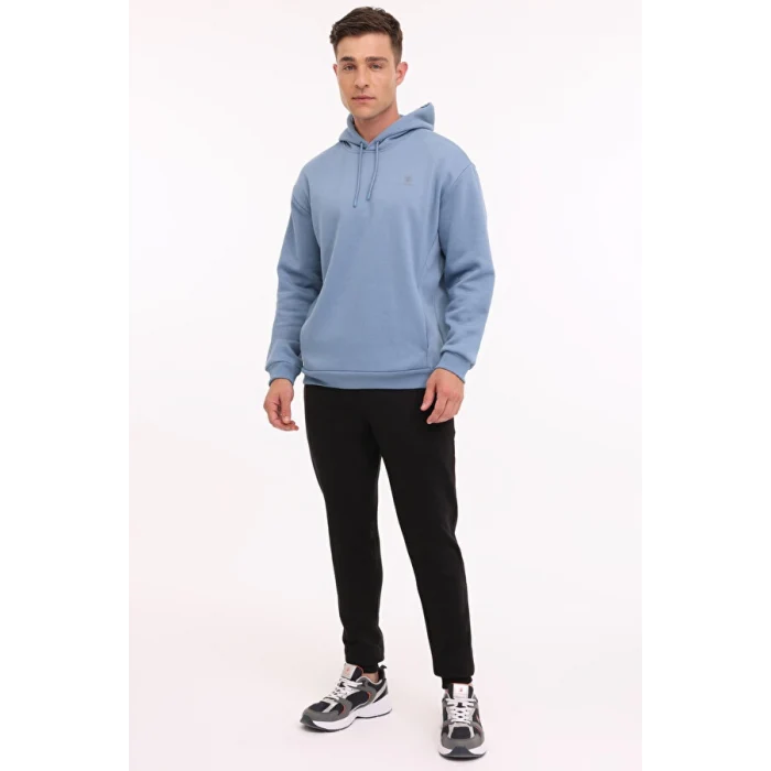 101898502 Lumberjack MB SN04 HOODIE 4PR Mavi Erkek Sweatshirt