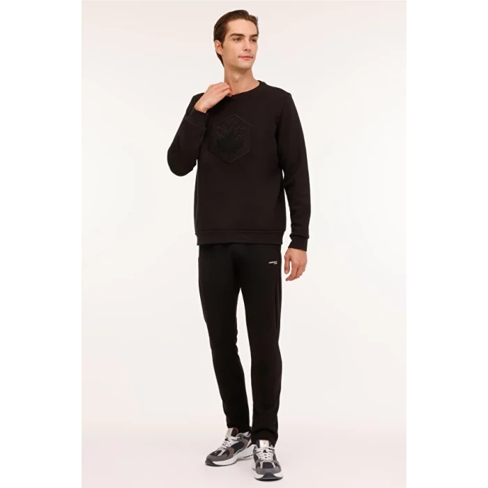 101899184 Lumberjack ML ARON 16SD4001 4PR Siyah Erkek Sweatshirt