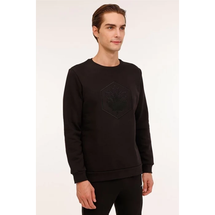 101899184 Lumberjack ML ARON 16SD4001 4PR Siyah Erkek Sweatshirt