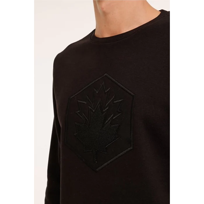 101899184 Lumberjack ML ARON 16SD4001 4PR Siyah Erkek Sweatshirt