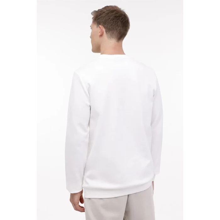 101899204 Lumberjack ML ROBERT 16ITLY72 4PR KIRIK BEYAZ Erkek Sweatshirt