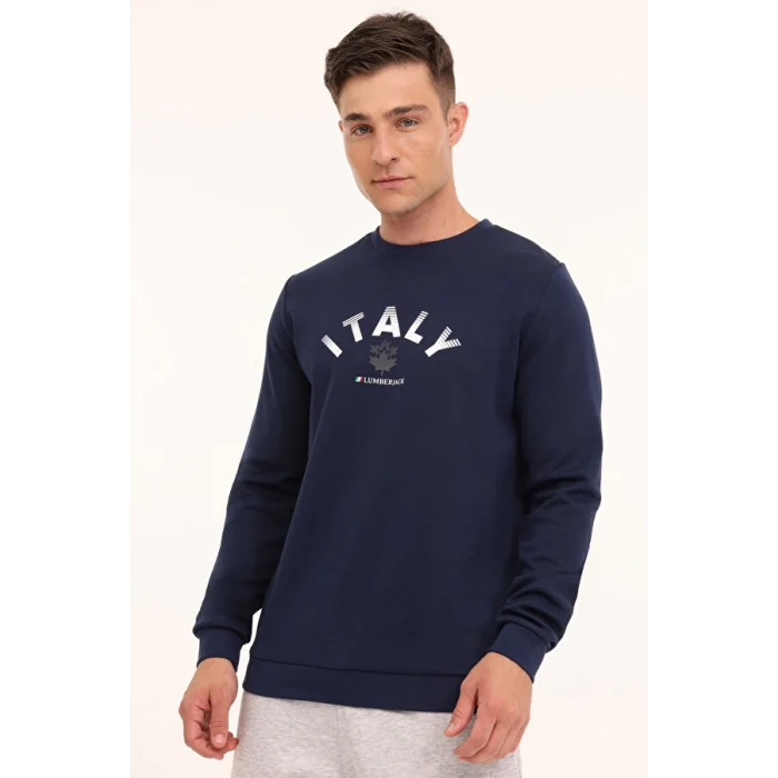 101899206 Lumberjack ML ROBERT 16ITLY72 4PR Lacivert Erkek Sweatshirt