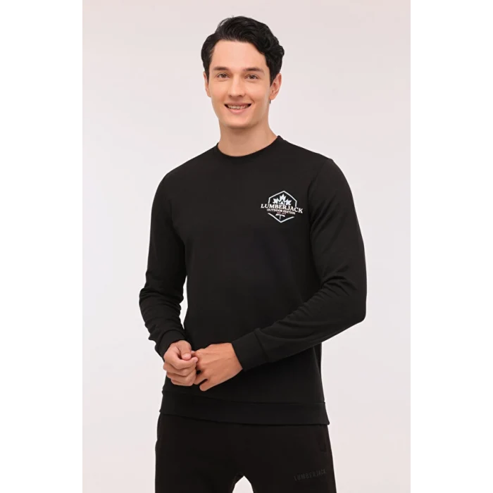 101899884 Lumberjack ML TERRY 16SD4013 4PR Siyah Erkek Sweatshirt