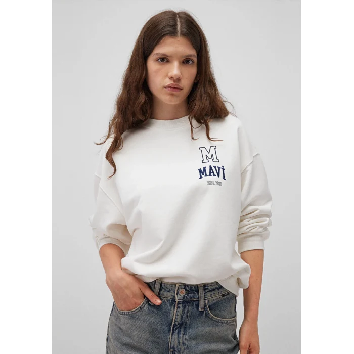 1S10148-70069 BISIKLET YAKA SWEATSHIRT