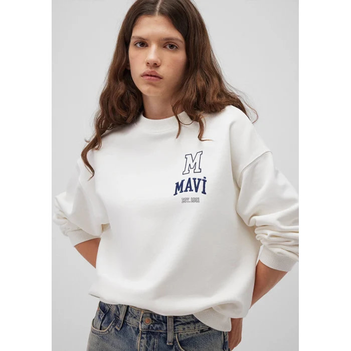 1S10148-70069 BISIKLET YAKA SWEATSHIRT