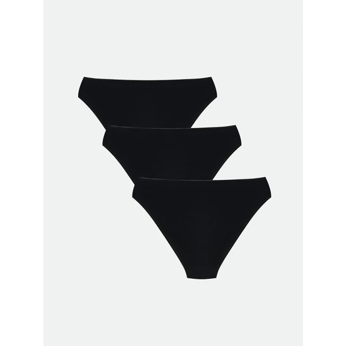 LCW DREAM Siyah Düz Bikini Külot 3lü