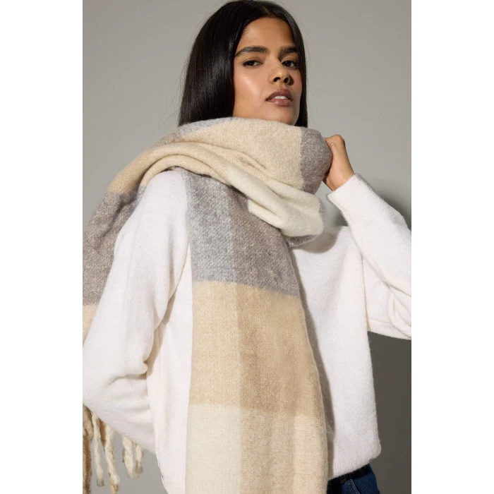 Defacto F3431AXGR2 Gri Kadın Atkı