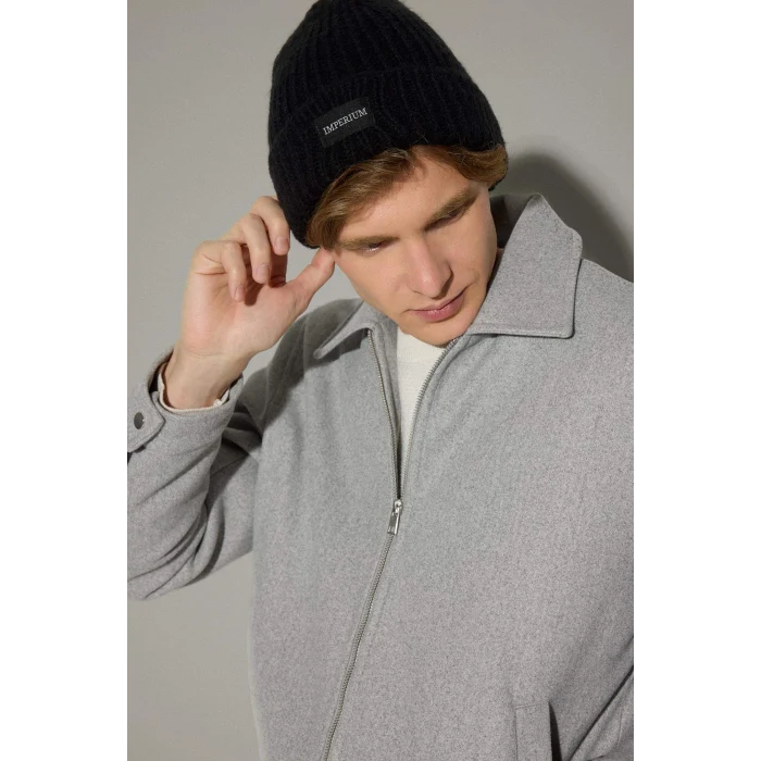 Defacto U9177AZBK27 Siyah Erkek Dokuma Etiketli Bere