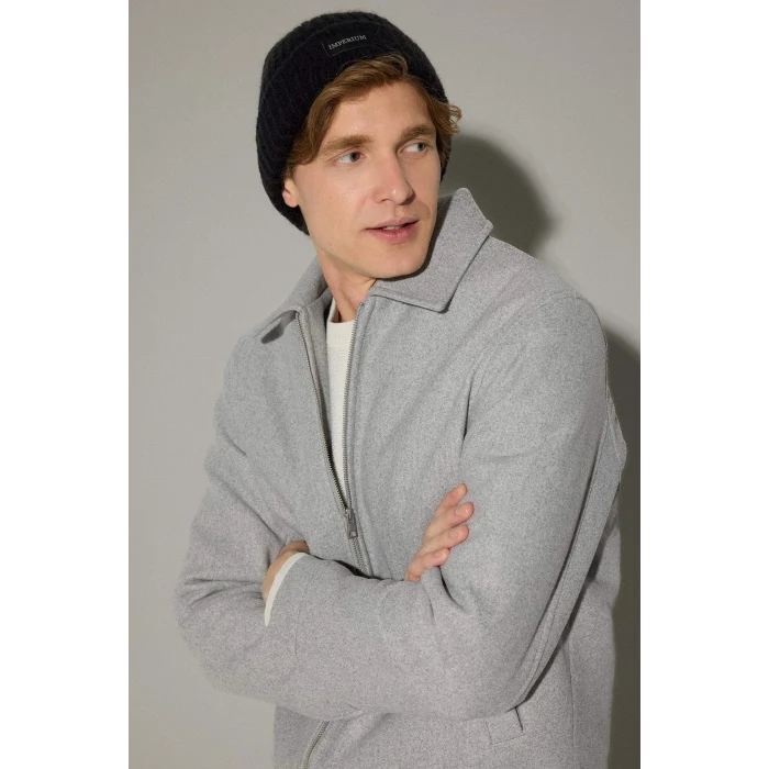 Defacto U9177AZBK27 Siyah Erkek Dokuma Etiketli Bere