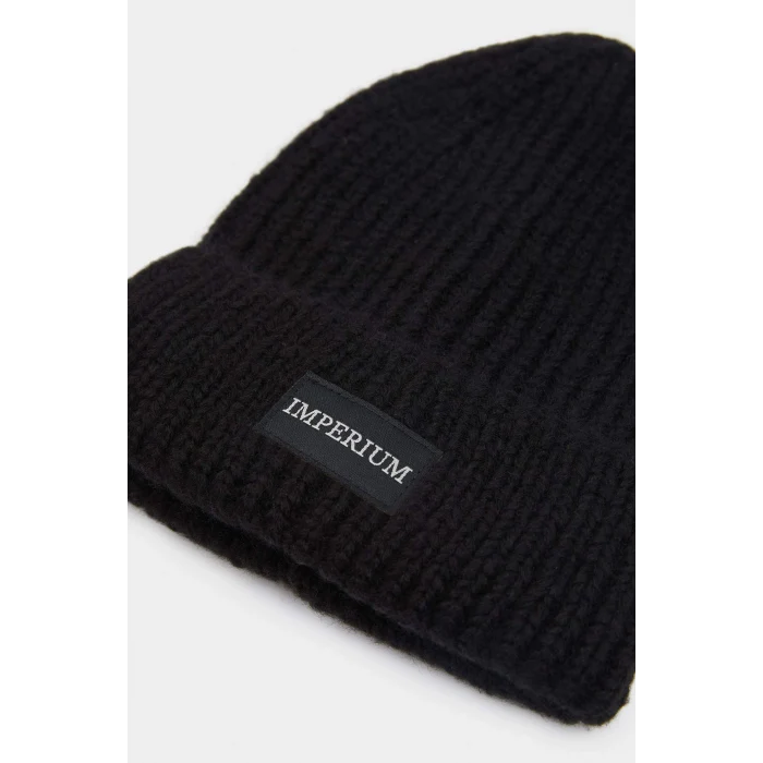 Defacto U9177AZBK27 Siyah Erkek Dokuma Etiketli Bere