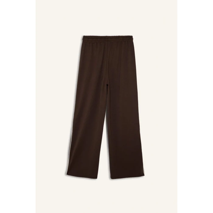 Defacto D6668AXBN192 Kahve Straight Fit Cepli Düz Paça Eşofman Altı