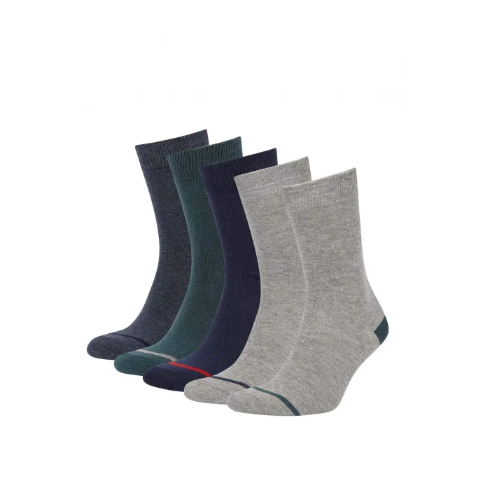 Defacto R8831AZKR1 Çok Renkli Erkek Pamuklu 5li Soket Çorap