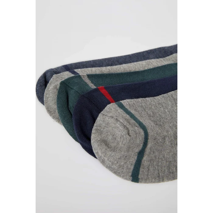 Defacto R8831AZKR1 Çok Renkli Erkek Pamuklu 5li Soket Çorap