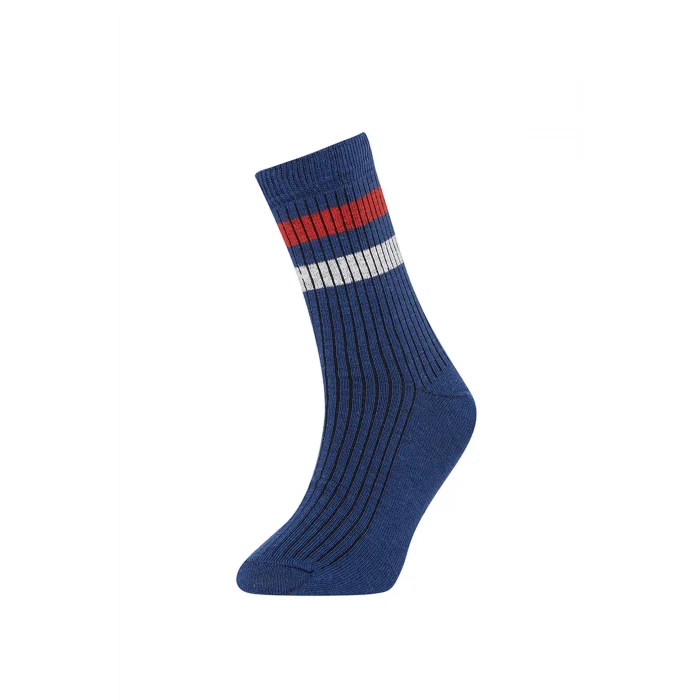 Defacto V8199A6KR1 Çok Renkli Erkek Çocuk 5li Pamuklu Çember Desenli Uzun Çorap