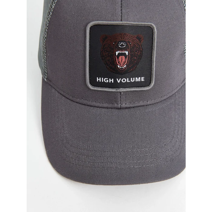 LCW ACCESSORIES Antrasit Nakışlı Erkek Kep Şapka