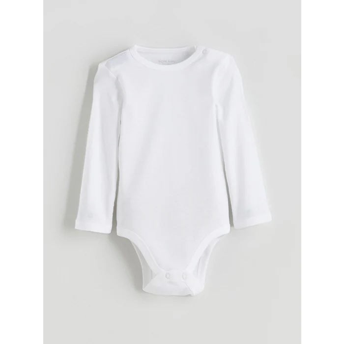 LCW baby Ekru Basic Erkek Bebek Çıtçıtlı Body 2li