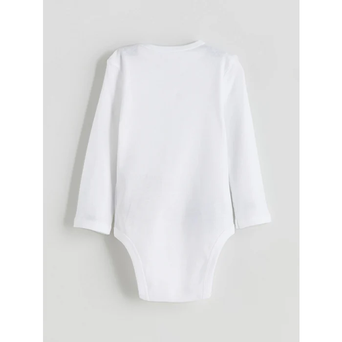 LCW baby Ekru Basic Erkek Bebek Çıtçıtlı Body 2li