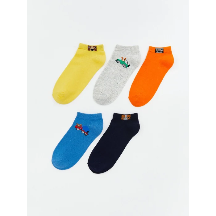 LCW Kids Karışık Desenli Erkek Çocuk Patik Çorap 5li