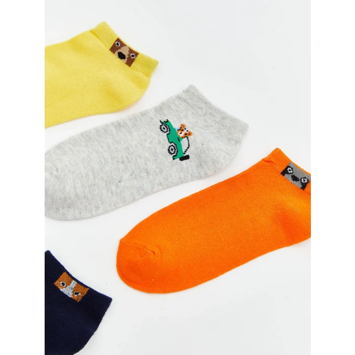 LCW Kids Karışık Desenli Erkek Çocuk Patik Çorap 5li