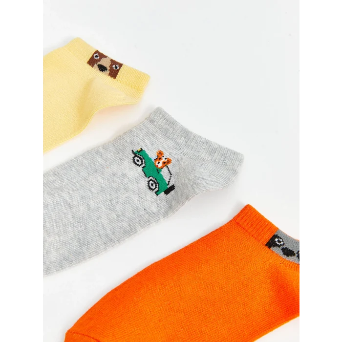 LCW Kids Karışık Desenli Erkek Çocuk Patik Çorap 5li