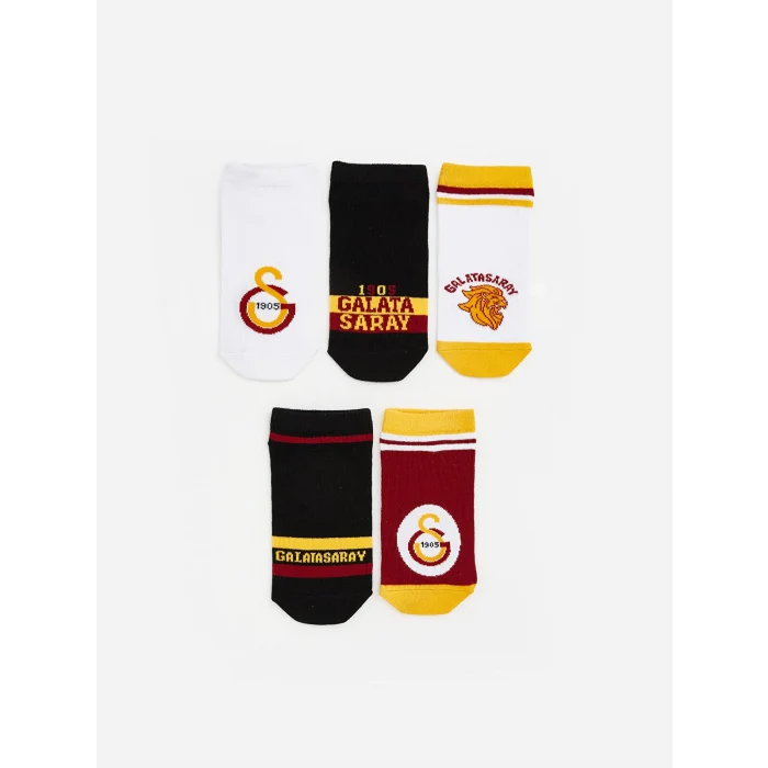 LCW Kids Karışık Galatasaray Desenli Erkek Çocuk Patik Çorap 5li