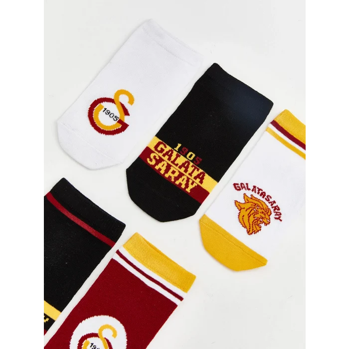 LCW Kids Karışık Galatasaray Desenli Erkek Çocuk Patik Çorap 5li
