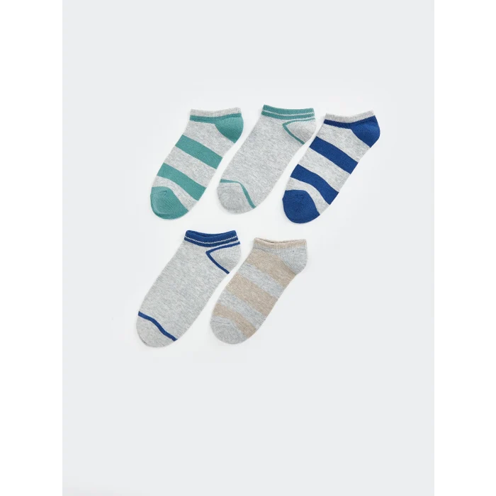LCW Kids Karışık Çizgili Erkek Çocuk Patik Çorap 5li
