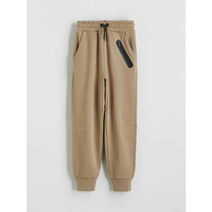 LCW Kids Bej Beli Lastikli Erkek Çocuk Jogger Eşofman Altı