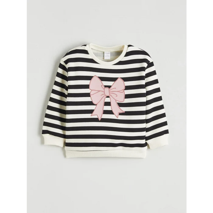 LCW baby Ekru Uzun Kollu Kız Bebek Sweatshirt