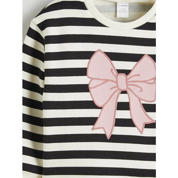 LCW baby Ekru Uzun Kollu Kız Bebek Sweatshirt