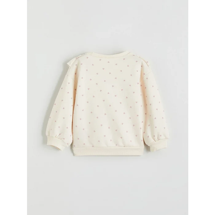 LCW Kids Lila Bisiklet Yaka Baskılı Kız Çocuk Sweatshirt 2li