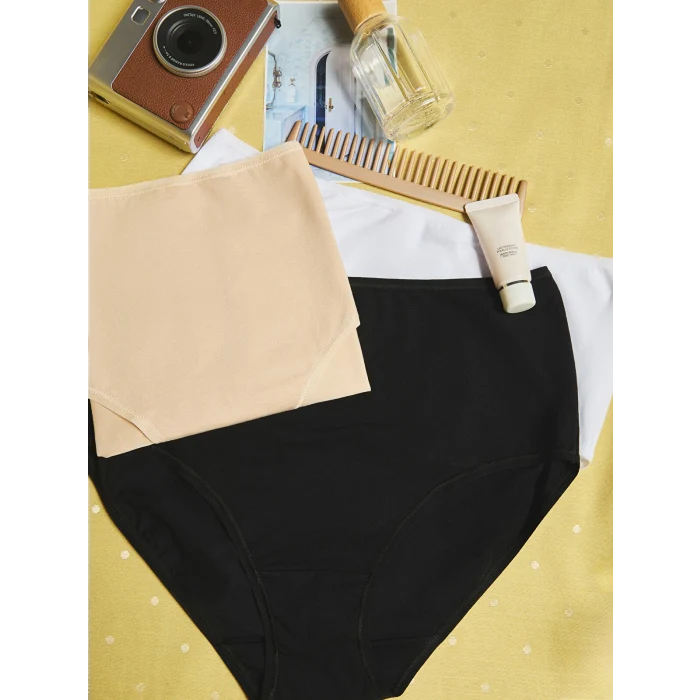 LCW DREAM Siyah Düz Klasik Külot 3lü