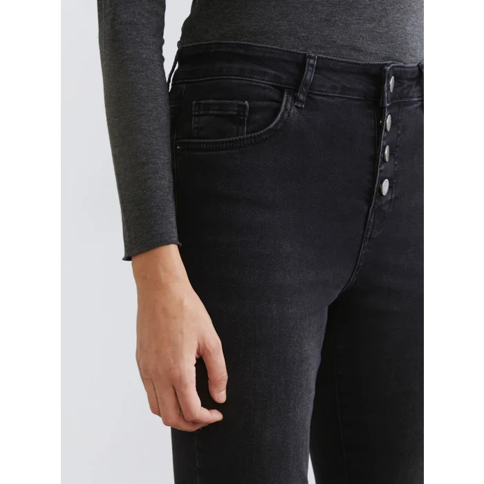 LCW Jeans Siyah Mars Flare Kadın Jean Pantolon