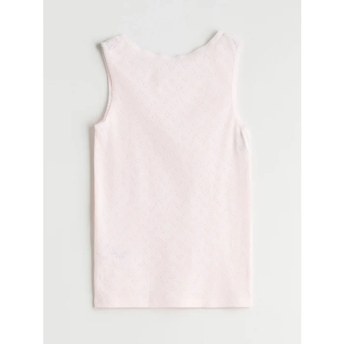 LCW Kids Beyaz Bisiklet Yaka Kız Çocuk Atlet 2li