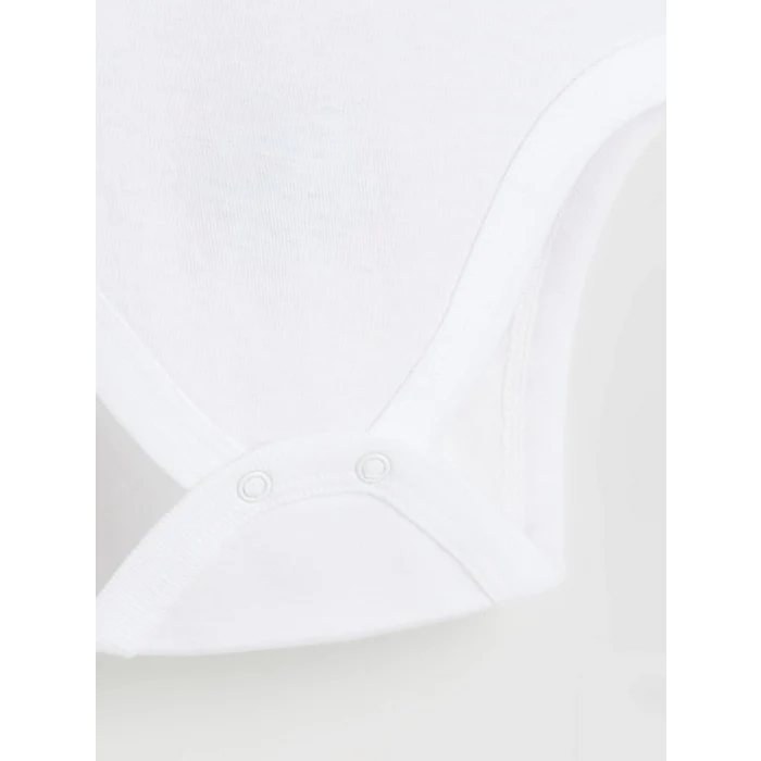 LCW baby Ekru Bisiklet Yaka Kız Bebek Çıtçıtlı Bodysuit 3lü