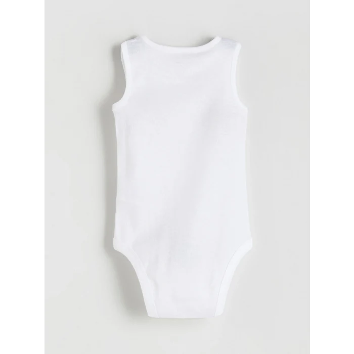 LCW baby Ekru Bisiklet Yaka Kız Bebek Çıtçıtlı Bodysuit 3lü
