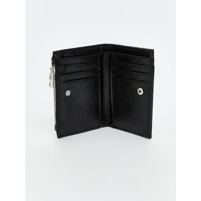 LCW ACCESSORIES Siyah Deri Görünümlü Kadın Cüzdan