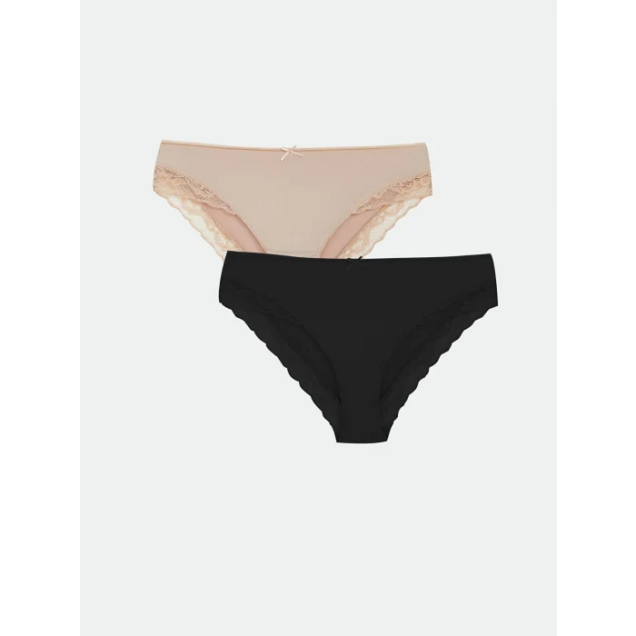 LCW DREAM Pembe Dantel Detaylı Bikini Külot 2li