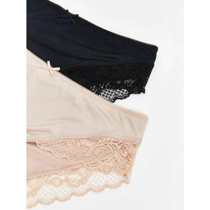 LCW DREAM Pembe Dantel Detaylı Bikini Külot 2li