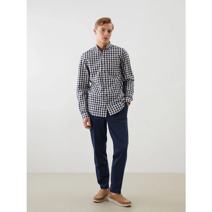 LCWAIKIKI Classic İndigo Dar Kalıp Erkek Chino Pantolon