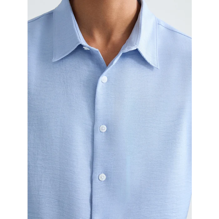 LCW Vision Mavi Rahat Kalıp Erkek Gömlek