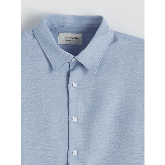 LCW Vision Mavi Rahat Kalıp Erkek Gömlek