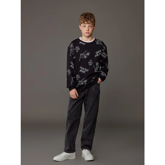 LCW Kids Antrasit Regular Fit Erkek Çocuk Jean Pantolon